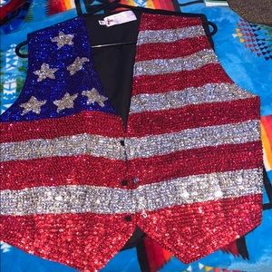 American flag vest